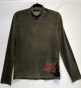 Top Pullover Gris Algodón Cuello Alto SCERVINO STREET De Colección Para Hombre Talla M Hecho en Italia - Imagen 1 de 13