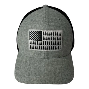 Columbia Mütze Kappe Größe Flexfit Stretch tailliert grau Baum Flagge Patch Netz - Bild 1 von 4