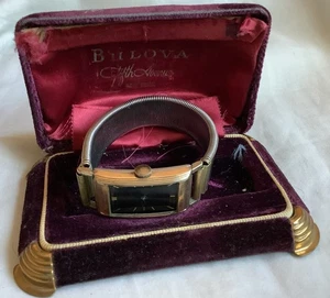 Tavannes Sutton Bulova 15 Jewel Wrist Watch w/Coil Expansion Band in Velvet Case - Picture 1 of 13