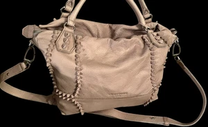 Liebeskind RARE Berlin KobeF7 Beige Leather Messenger Bag Tote Dust Bag Germany - Picture 1 of 14