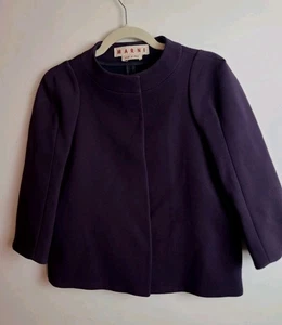 Chaquetas MARNI Sin Cuello Morado Berenjena Talla 40 (Aprox.M/L) Mangas Recortadas - Imagen 1 de 8