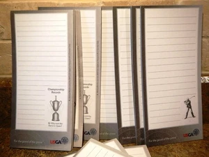 17 neue NOTIZBLÖCKE, authentische USGA Golf, 17 leere Papierblöcke, Erinnerungsstücke, 3x7" - Bild 1 von 9