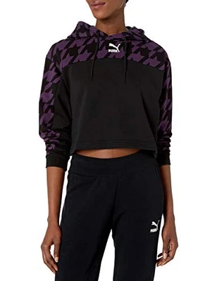 Sudaderas con capucha activas Puma Trend con estampado integral para mujer talla L, color: púrpura ciruela Foto 1 de 2