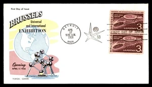 Mayfairstamps US FDC 1958 Pavillion Brussels Universal Exhibit First Day Cover a - Picture 1 of 2
