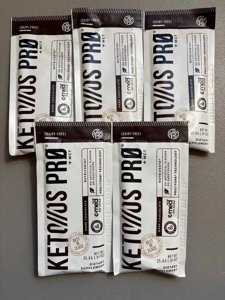 Pacote com 5 cetonas Pruvit Keto OS NAT PRO chocolate amargo - Imagem 1 de 1