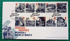2022 UNSUNG HEROES - WOMEN OF WORLD WAR 2 WWII Set of 10 on FDC London PL FDI - Picture 1 of 2