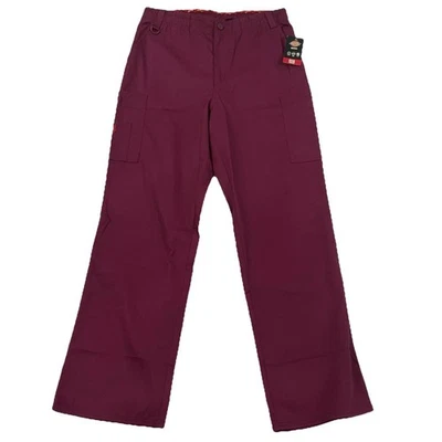 Dickies Men’s Medium Scrub Pants Elastic Waist Purple 81006 Wine Color WIWZ New - Изображение 1 из 4