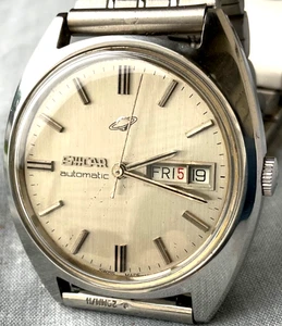 Vintage Enicar Swiss Automatic Quickset Date Day Men's Watch 25j Fresh Service - Picture 1 of 14