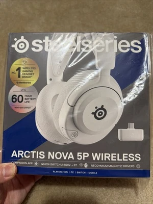 SteelSeries Arctis Nova 5P Wireless Gaming Headset - New for PS5, PS4 - White - Image 1 of 2
