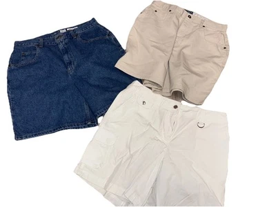 Lote de 3 Pantalones Cortos Liz Claiborne Calce Clásico Bolsillos Mezcla Colores Talla 12 Mujer Foto 1 de 4
