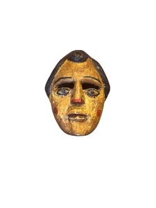 Beautiful Rare Mid 20th C Guatemalan Wooden Dance Mask 1909 - Picture 1 of 4