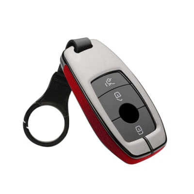 Leather Car Key Case Protector Cover fit Mercedes Benz W202 E300 W210 2017 Shell - Image 1 of 4
