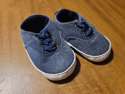 Sapatos infantis coloridos jeans macio tamanho 2 - Imagem 1 de 3