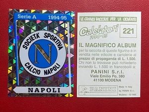 CALCIATORI 1994-95 94-1995 n 221 NAPOLI SCUDETTO Figurina Sticker Panini (NEW) - Foto 1 di 1
