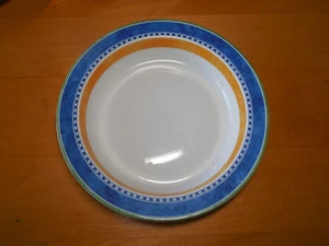 Dansk KOBENHAVN Rim Soup Bowl 8" Blue Yellow 1 ea 9 available - Picture 1 of 4