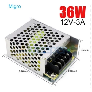 Controlador LED de entrada de fuente de alimentación conmutada regulada de 36 W 12 V 3A 110/220 VAC a 12 VDC - Imagen 1 de 2