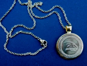 AUSSIE AFL, ADELAIDE (CROWS) FOOTBALL PENDANT, with 18 inch link chain - Picture 1 of 3