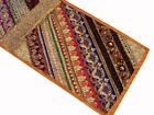 60" GIFT FOR HER BEAD ART SARI DECOR TAPESTRY WALL HANGING TABLE RUNNER THROW
