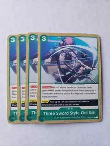 One Piece TCG Three Sword Style Oni Giri OP02-045 C x4 Playset NM English - Picture 1 of 1