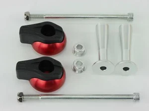 Paraurti CNC in alluminio adatto per Kawasaki Z1000 ZRT00A 2003-2006 rosso - Foto 1 di 2