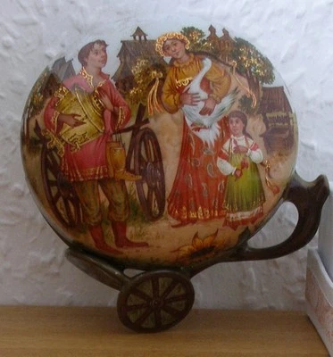 Lackmalerei! Lackschatulle!Lackkunst! Romantisches Dorf-Leben in Alt-Russland! - Bild 1 von 4