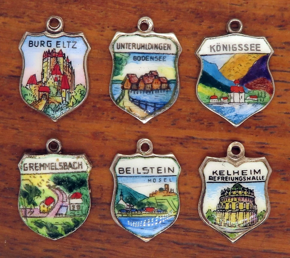 Vintage silver GERMANY GERMAN BAVARIA AUSTRIA SOUVENIR TRAVEL SHIELD charm - Image 1 of 1