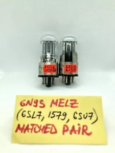 2x MELZ 6N9S (6SL7 6SU7 ~1579) Doble Triodo, BASE DE METAL Par Emparejado #6 - Imagen 1 de 2