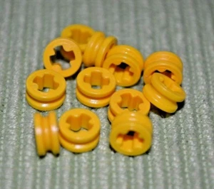 (8) Yellow Technic Axle End Stop / Spacer Bricks ~ New Lego Parts ~ - Picture 1 of 1