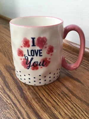Taza Café Taza I Love You 10 Fresa Street Artesanal Colección Pink Dots 3D Foto 1 de 4