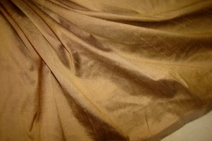 1 de 11 yardas Dupioni 100% SEDA Tela Cacao Marrón Ropa Cortinas 54"w BTY - Imagen 1 de 5