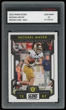 MICHAEL MAYER 2023 PANINI SCORE 1ST GRADED 10 NFL ROOKIE CARD LOS VEGAS RAIDERS