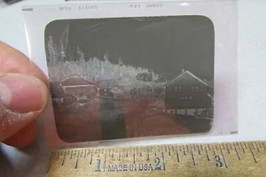 Negativo de foto vintage de Alaska, casco antiguo y área frente al mar, SE Alaska probablemente - Imagen 1 de 3