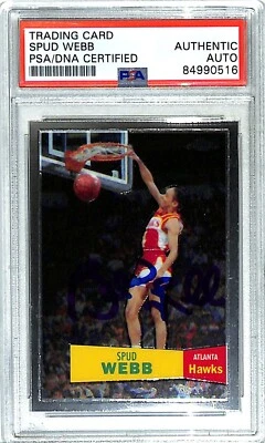 2007 08 Topps Chrome SPUD WEBB Signed Auto Signed Card #81 PSA/DNA Slabbed - Image 1 of 3