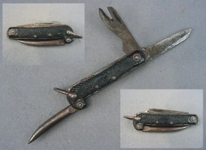 Antikes englisches Marine Matrosen Sailors Takelung Messer Taschenmesser um 1900 - Bild 1 von 8