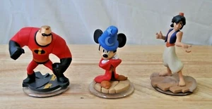 Lote De Figuras Disney Infinity-Hechicero Mickey-Sr. Increíble-Aladdin - Imagen 1 de 5