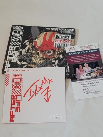 Five Finger Death Punch Autograph WHOLE BAND Signed CD After Life  JSA Certified Cover