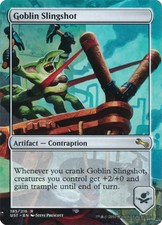 Magic The Gathering 1 x GOBLIN SLINGSHOT Unstable Near MINT + extras