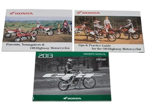 2013 Honda CRF CRF100F Motorcycle Owners Manual Safety Tips and Parents Manual - Imagen 1 de 5