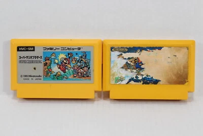 Lot of 2 Super Mario Bros 1 & 3 Nintendo FC Famicom NES Japan Import F827 TESTED - Image 1 of 4