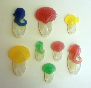 Gancho adhesivo autoadhesivo de plástico -Shell / tela de caballito de mar / soporte de percha de toallas - Imagen 1 de 12