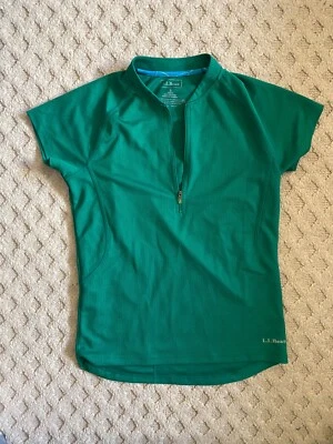 Women's Green LL Bean Cycling Shirt, size small - Image 1 of 3