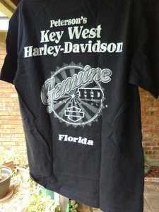 Camiseta para hombre M Harley Davidson Peterson's Key West. Negro. James Bond 007 - usado en excelente estado- - Imagen 1 de 7