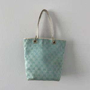 Gucci vintage mini GG canvas Bucket bag baby blue - Picture 1 of 12