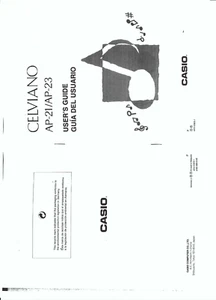Casio Bedienungsanleitung user manual für AP-21-23 Copy - Picture 1 of 1