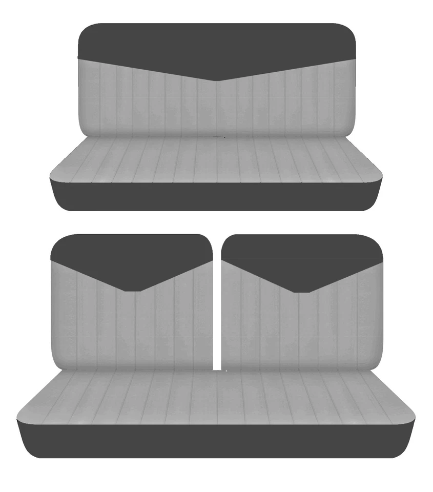 Se adapta a Plymouth Special Deluxe 1949 2 puertas techo rígido cubreasientos delanteros 50-50 y traseros Foto 1 de 2