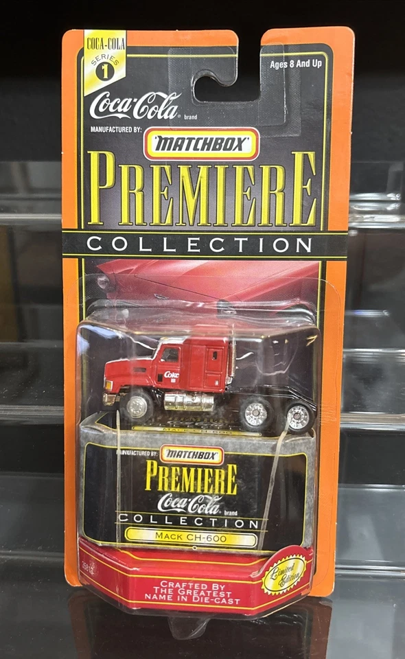 1998 Matchbox Premiere Coca-Cola Series 1 “Mack CH-600 “ Semi Truck Red NIB - Image 1 of 4