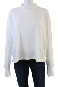 ATM Anthony Thomas Melillo Womens Heavy Cotton Oversized Turtleneck - White Size - Picture 1 of 5