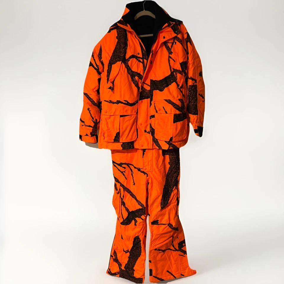 Lote Vintage Chiller Killer Naranja Camuflaje Caza Babero Mono (Mediano) Chaqueta (Grande) Foto 1 de 4