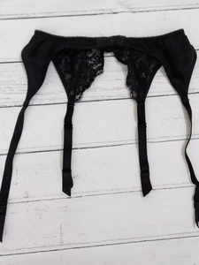 Vintage Lingerie Black Lace Suspender Belt St Michael Made In UK - Picture 1 of 8