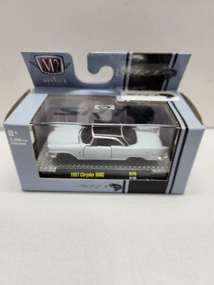¡NUEVO! MÁQUINAS M2 1:64 DIECAST AZUL CLARO '57 1957 CHRYSLER 300 C COCHE-ÚLTIMO Foto 1 de 4